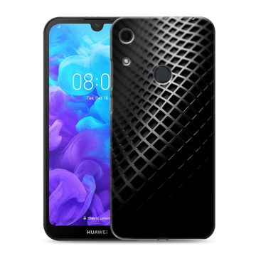 Силиконовый противоударный чехол на Huawei Y6s с принтом Текстура металла Силиконовый противоударный чехол на Huawei Y6s с принтом Текстура металла