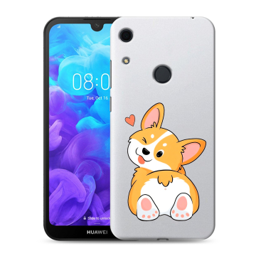 Силиконовый противоударный чехол на Huawei Y6s с принтом Корги
