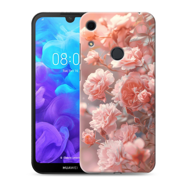 Силиконовый противоударный чехол на Huawei Y6s с принтом Розовые розы