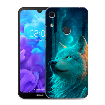 Силиконовый противоударный чехол на Huawei Y6s с принтом бабочки саккура