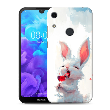 Силиконовый противоударный чехол на Huawei Y6s с принтом кролик зайчик