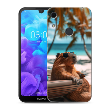 Силиконовый противоударный чехол на Huawei Y6s с принтом Капибара Силиконовый противоударный чехол на Huawei Y6s с принтом Капибара