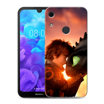 Силиконовый противоударный чехол на Huawei Y6s с принтом Как приручить дракона