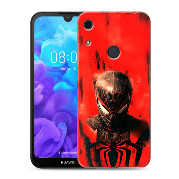 Силиконовый противоударный чехол на Huawei Y6s с принтом человек паук spiderman Силиконовый противоударный чехол на Huawei Y6s с принтом человек паук spiderman