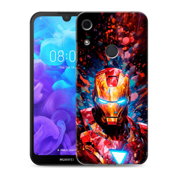 Силиконовый противоударный чехол на Huawei Y6s с принтом Железный человек Ironman