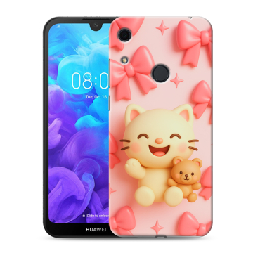 Силиконовый противоударный чехол на Huawei Y6s с принтом для девочек