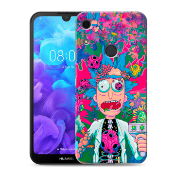 Силиконовый противоударный чехол на Huawei Y6s с принтом Рик и Морти Rick Morty