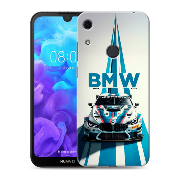 Силиконовый противоударный чехол на Huawei Y6s с принтом БМВ BMW