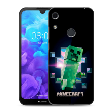 Силиконовый противоударный чехол на Huawei Y6s с принтом Майнкрафт Minecraft