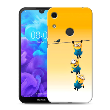Силиконовый противоударный чехол на Huawei Y6s с принтом Миньоны