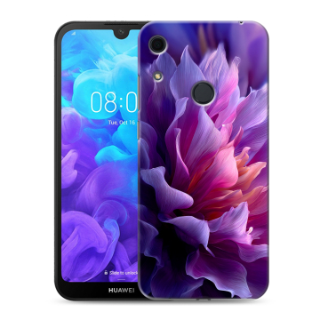 Силиконовый противоударный чехол на Huawei Y6s с принтом женский цветы Силиконовый противоударный чехол на Huawei Y6s с принтом женский цветы