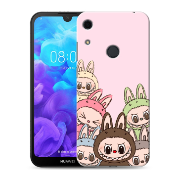 Силиконовый противоударный чехол на Huawei Y6s с принтом Лабубу Силиконовый противоударный чехол на Huawei Y6s с принтом Лабубу