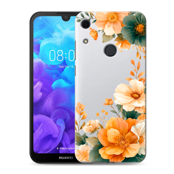 Силиконовый противоударный чехол на Huawei Y6s с принтом Цветы принт Силиконовый противоударный чехол на Huawei Y6s с принтом Цветы принт