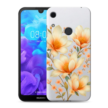 Силиконовый противоударный чехол на Huawei Y6s с принтом Цветы Силиконовый противоударный чехол на Huawei Y6s с принтом Цветы
