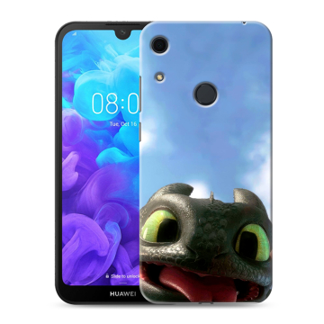 Силиконовый противоударный чехол на Huawei Y6s с принтом Как приручить дракона