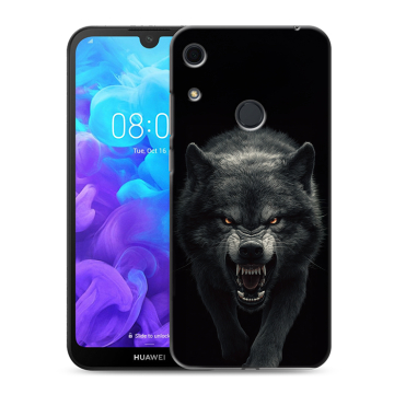 Силиконовый противоударный чехол на Huawei Y6s с принтом Волк Силиконовый противоударный чехол на Huawei Y6s с принтом Волк
