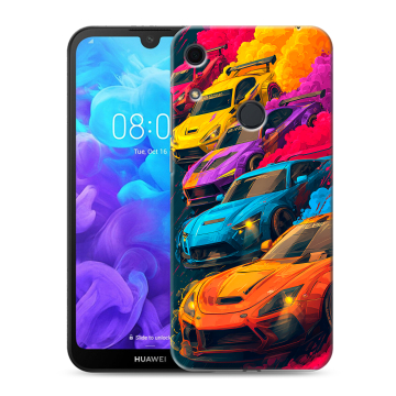 Силиконовый противоударный чехол на Huawei Y6s с принтом Тачки Силиконовый противоударный чехол на Huawei Y6s с принтом Тачки
