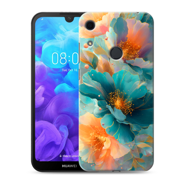 Силиконовый противоударный чехол на Huawei Y6s с принтом Цветы Силиконовый противоударный чехол на Huawei Y6s с принтом Цветы