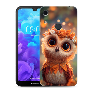Силиконовый противоударный чехол на Huawei Y6s с принтом Милая сова Силиконовый противоударный чехол на Huawei Y6s с принтом Милая сова