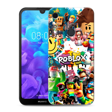 Силиконовый противоударный чехол на Huawei Y6s с принтом Roblox Роблокс