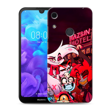 Силиконовый противоударный чехол на Huawei Y6s с принтом Hazbin Hotel Отель Хазбин