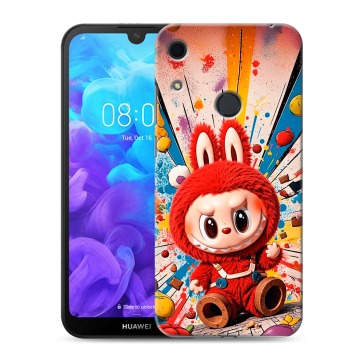 Силиконовый противоударный чехол на Huawei Y6s с принтом Labubu Лабубу Силиконовый противоударный чехол на Huawei Y6s с принтом Labubu Лабубу