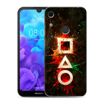 Силиконовый противоударный чехол на Huawei Y6s с принтом Squid Game Игра кальмара