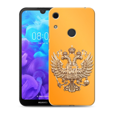 Силиконовый противоударный чехол на Huawei Y6s с принтом Герб Флаг России Силиконовый противоударный чехол на Huawei Y6s с принтом Герб Флаг России
