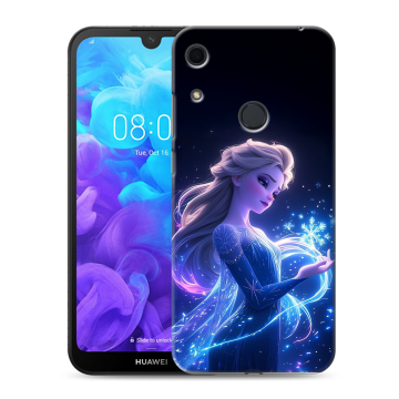 Силиконовый противоударный чехол на Huawei Y6s с принтом Холодное сердце Frozen