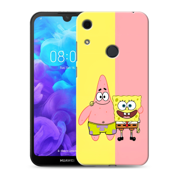 Силиконовый противоударный чехол на Huawei Y6s с принтом Спанч боб Спанчбоб Силиконовый противоударный чехол на Huawei Y6s с принтом Спанч боб Спанчбоб