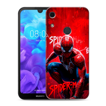 Силиконовый противоударный чехол на Huawei Y6s с принтом Spiderman Человек паук