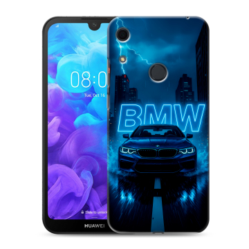 Силиконовый противоударный чехол на Huawei Y6s с принтом BMW БМВ Силиконовый противоударный чехол на Huawei Y6s с принтом BMW БМВ