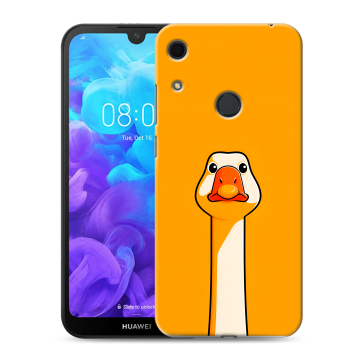Силиконовый противоударный чехол на Huawei Y6s с принтом Смешная утка Силиконовый противоударный чехол на Huawei Y6s с принтом Смешная утка