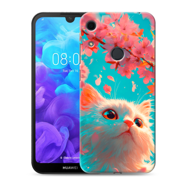 Силиконовый противоударный чехол на Huawei Y6s с принтом Красивый кот Силиконовый противоударный чехол на Huawei Y6s с принтом Красивый кот
