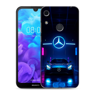 Силиконовый противоударный чехол на Huawei Y6s с принтом Mercedes Мерседес Силиконовый противоударный чехол на Huawei Y6s с принтом Mercedes Мерседес