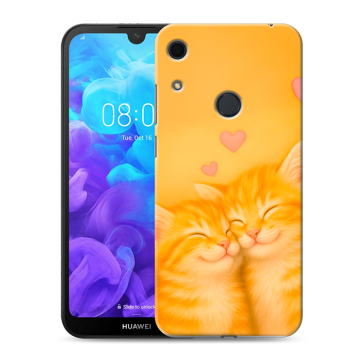 Силиконовый противоударный чехол на Huawei Y6s с принтом Милые котята