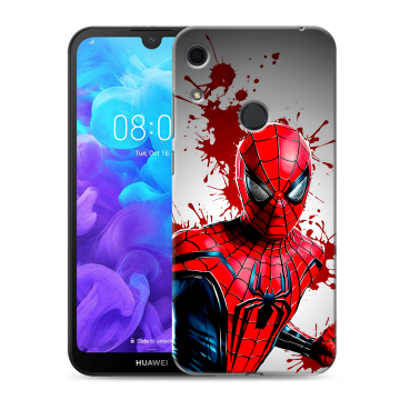 Силиконовый противоударный чехол на Huawei Y6s с принтом Spiderman Человек паук