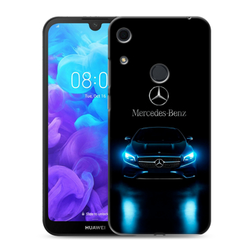 Силиконовый противоударный чехол на Huawei Y6s с принтом Mercedes Мерседес