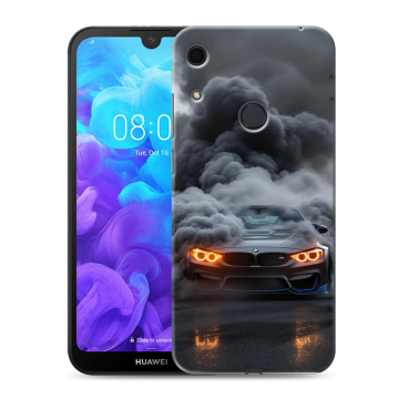 Силиконовый противоударный чехол на Huawei Y6s с принтом BMW БМВ