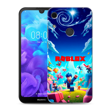 Силиконовый противоударный чехол на Huawei Y6s с принтом Roblox Роблокс