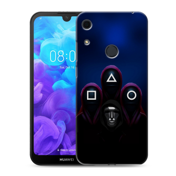 Силиконовый противоударный чехол на Huawei Y6s с принтом Игра Кальмара Силиконовый противоударный чехол на Huawei Y6s с принтом Игра Кальмара