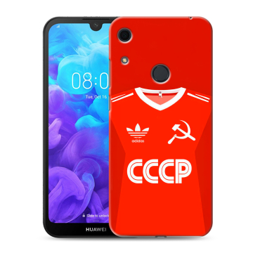 Силиконовый противоударный чехол на Huawei Y6s с принтом Флаг Герб СССР Силиконовый противоударный чехол на Huawei Y6s с принтом Флаг Герб СССР