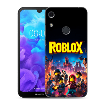 Силиконовый противоударный чехол на Huawei Y6s с принтом Roblox Роблокс