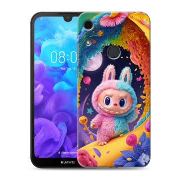 Силиконовый противоударный чехол на Huawei Y6s с принтом Labubu Лабубу