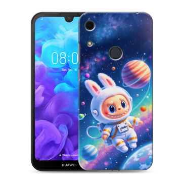 Силиконовый противоударный чехол на Huawei Y6s с принтом Labubu Лабубу