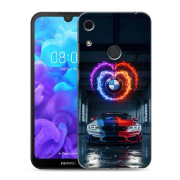 Силиконовый противоударный чехол на Huawei Y6s с принтом BMW БМВ