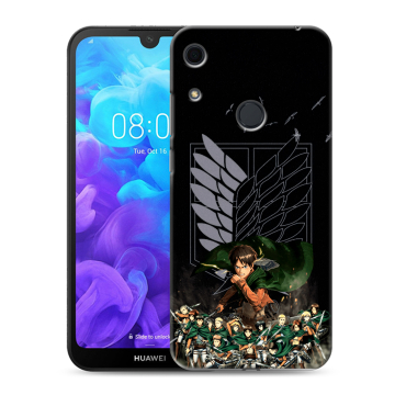 Силиконовый противоударный чехол на Huawei Y6s с принтом Атака титанов Силиконовый противоударный чехол на Huawei Y6s с принтом Атака титанов