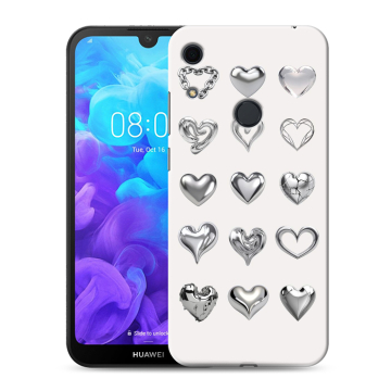 Силиконовый противоударный чехол на Huawei Y6s с принтом Y2K сердечки