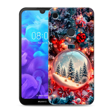 Силиконовый противоударный чехол на Huawei Y6s с принтом Новый год Силиконовый противоударный чехол на Huawei Y6s с принтом Новый год
