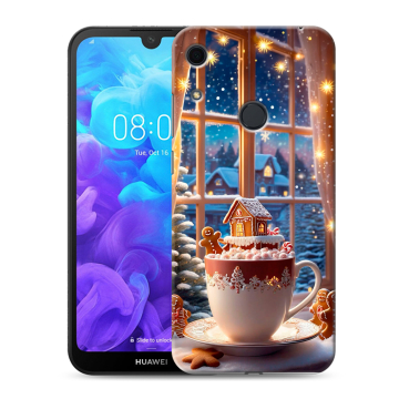 Силиконовый противоударный чехол на Huawei Y6s с принтом Новый год Силиконовый противоударный чехол на Huawei Y6s с принтом Новый год